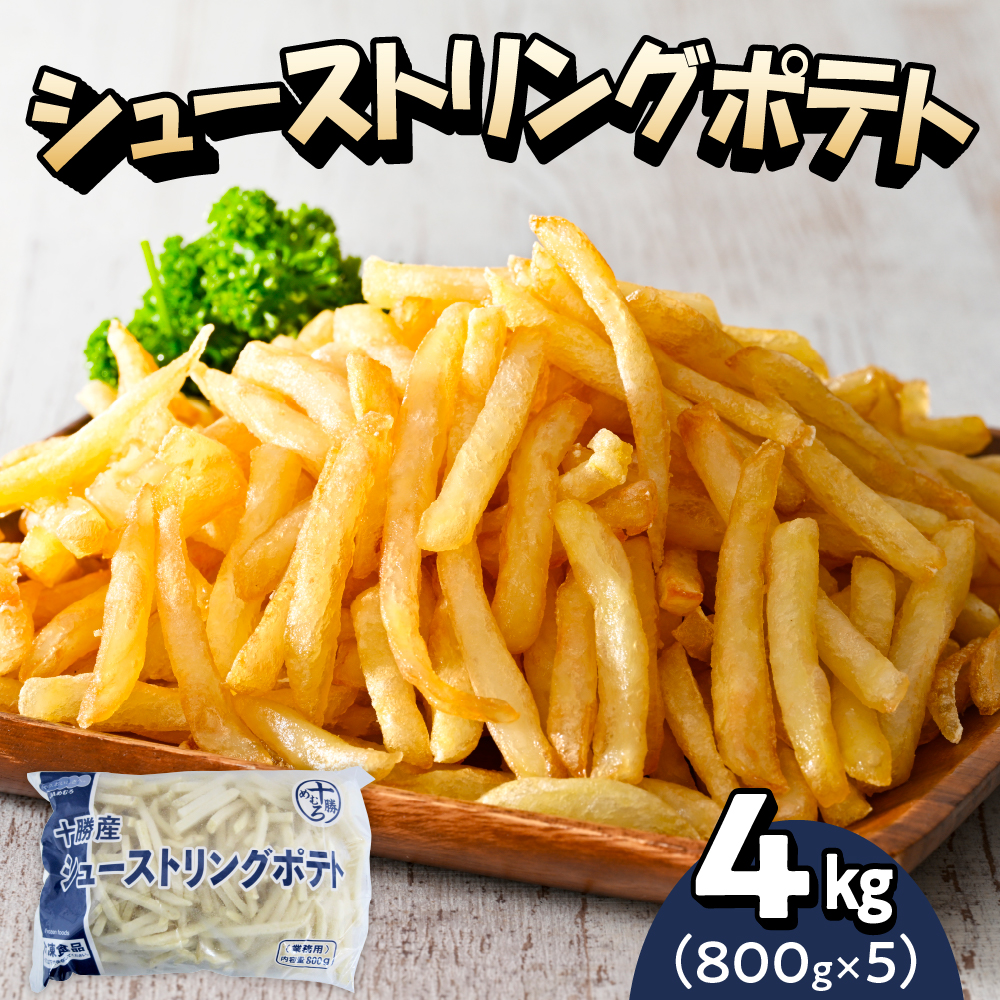 北海道十勝芽室町  シューストリングポテト4.0kg（5袋）me003-055r