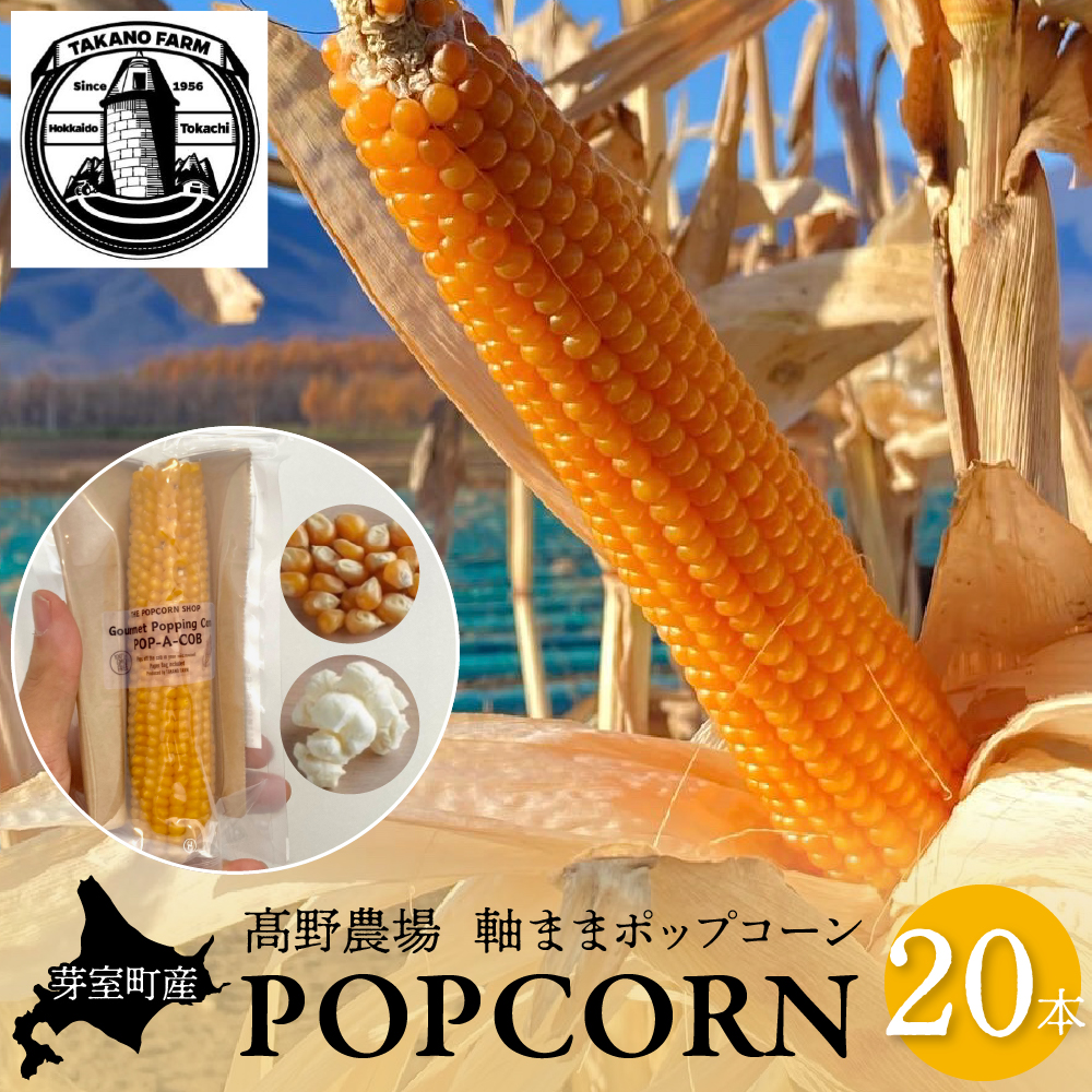 手軽で美味しい！北海道十勝芽室町 ポップコーン イエロー20本 me066-005r