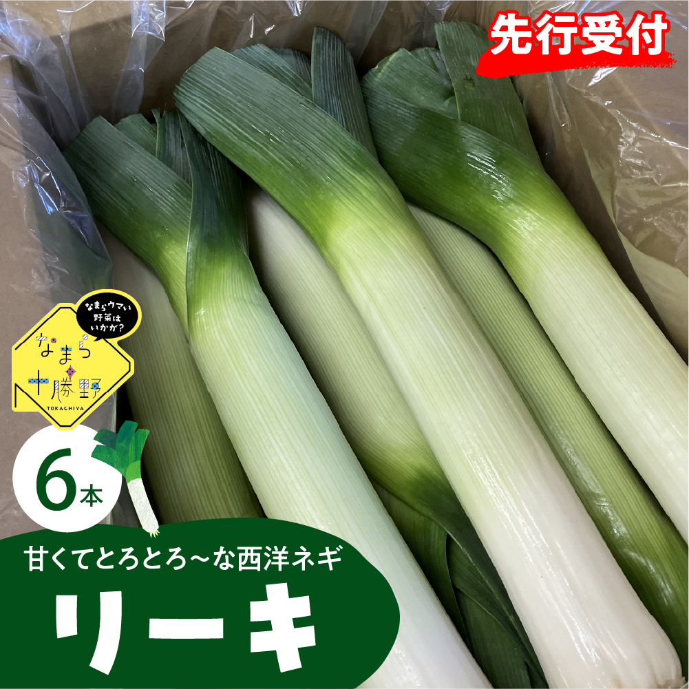【2025年11月より発送】北海道十勝芽室町　なまら十勝野の鳥本農場リーキ 6本 me001-046r